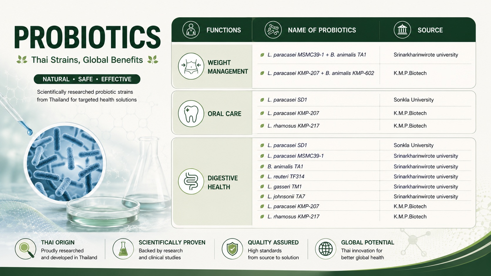Probiotics-Thai-strains INS probiotics — Thai strains for weight management, oral care and digestive health